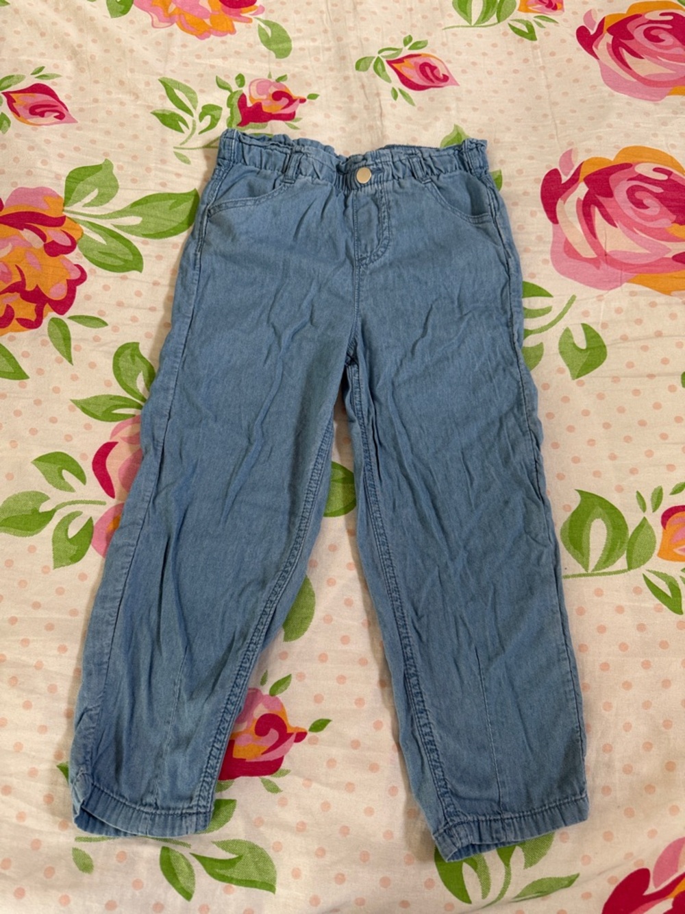 Light Wash Denim Pants - Blue
